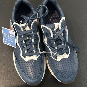 Aetrex Blue and White Women's Sneakers size 7.5 to 8 US